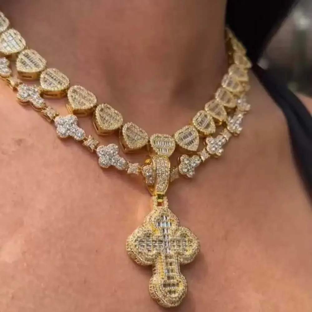 Cross Necklace 16 Inch Bling Eda 1